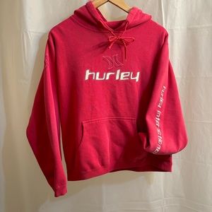 Hurley vintage Y2K hoodie pink women’s